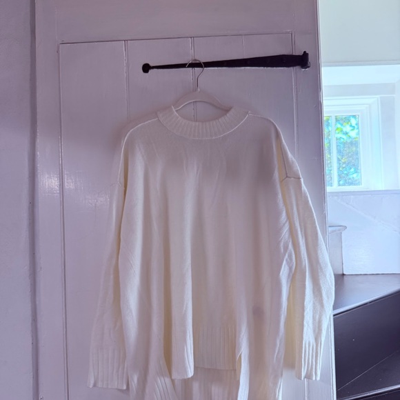 NWT Free People Cream Crew Neck Sweater - Picture 5 of 9